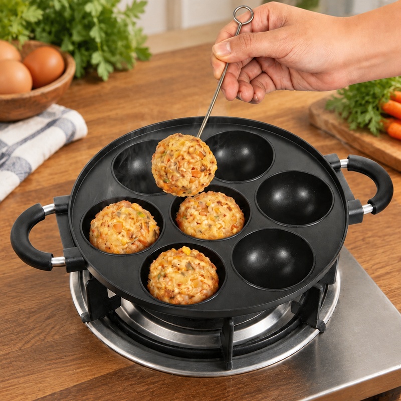 Takoyaki Grill Plate - مقلاة تاكوياكي من الألومنيوم بـ 7