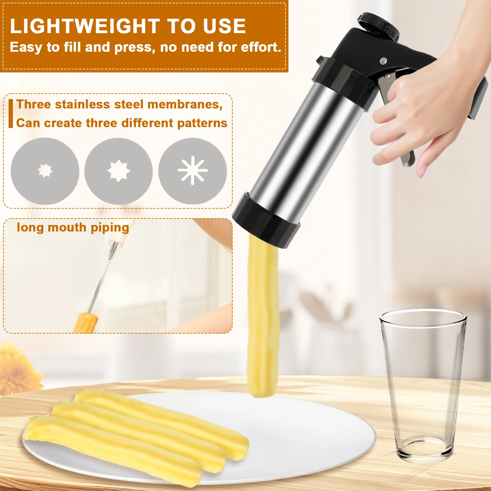 آلة صنع التشورو، مجموعة أدوات  - مراجعة Churros Maker Gun وسعره