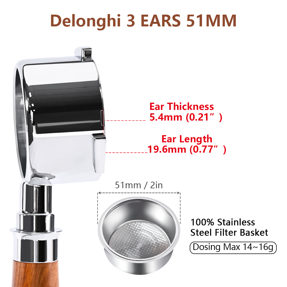 حامل فلتر القهوة بدون قاع 51 م - مراجعة Delonghi Espresso Magnifica وسعره